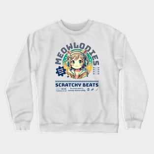 Meowlodies: The Purrfect Cat & Music Fusion Crewneck Sweatshirt